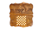 Handmade Wooden Backgammon Set with Tiger and Ararat Outline, 60 cm - photo 11