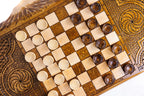 Handmade Wooden Backgammon Set with Tiger and Ararat Outline, 60 cm - photo 12