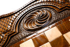 Handmade Wooden Backgammon Set with Armenian Coat of Arms, 60 cm - photo 9