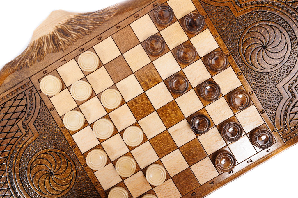 Handmade Wooden Backgammon Set with Eternity Sign and Ararat Outline, 60 cm - photo 11