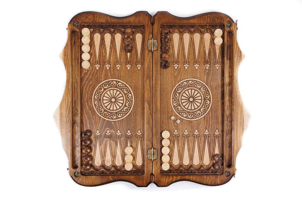 Handmade Wooden Backgammon Set with Deer and Ararat Outline, 60 cm - photo 9