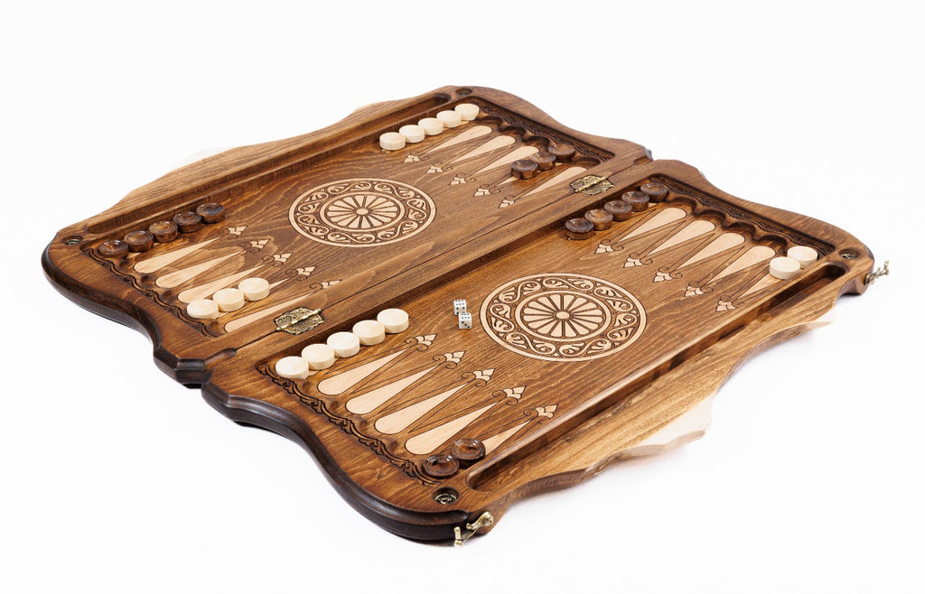 Handmade Wooden Backgammon Set with Deer and Ararat Outline, 60 cm - photo 3