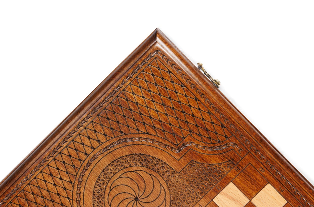 Handmade Wooden Backgammon Set with Grapes, 60 cm - photo 11