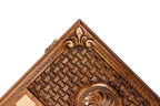 Handmade Wooden Backgammon Set with Eternity Sign and Braid Motifs, 60 cm - photo 10