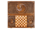 Handmade Wooden Backgammon Set with Eternity Sign and Braid Motifs, 60 cm - photo 11