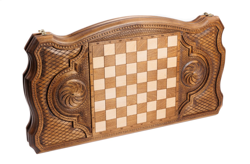 Handmade Wooden Backgammon Set with Armenian Ornament, 60 cm - photo 4