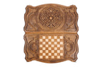 Handmade Wooden Backgammon Set with Armenian Ornament, 60 cm - photo 8