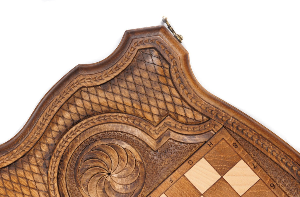 Handmade Wooden Backgammon Set with Armenian Ornament, 60 cm - photo 10