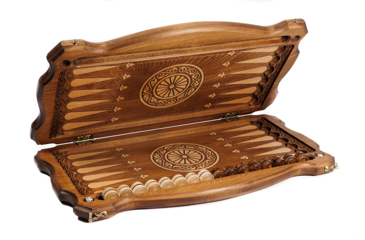 Handmade Wooden Backgammon Set with Church of St. Gayane, 60 cm - photo 6