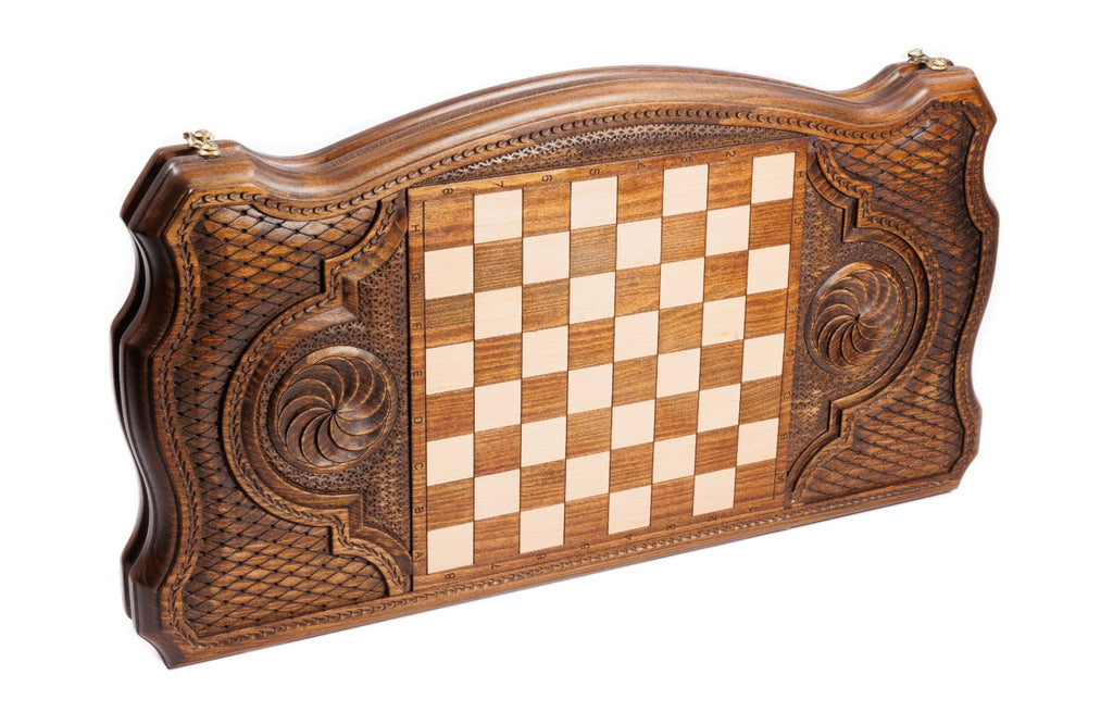 Handmade Wooden Backgammon Set with Church of St. Gayane, 60 cm - photo 4