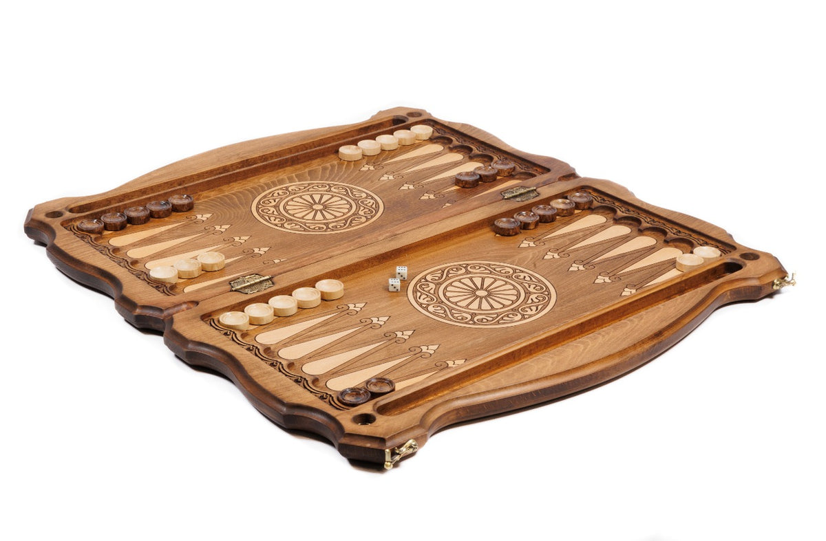 Handmade Wooden Backgammon Set with Church of St. Gayane, 60 cm - photo 3