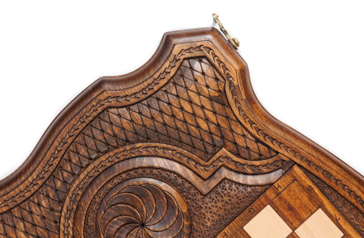 Handmade Wooden Backgammon Set with Church of St. Gayane, 60 cm - photo 9