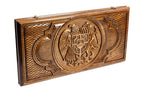Handmade Wooden Two-Sided Backgammon Set with Armenian and Russian Coats of Arms, 60 cm - photo 10
