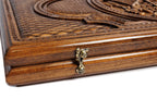 Handmade Wooden Two-Sided Backgammon Set with Armenian and Russian Coats of Arms, 60 cm - photo 11