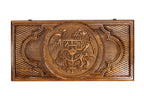 Handmade Wooden Two-Sided Backgammon Set with Armenian and Russian Coats of Arms, 60 cm - photo 6