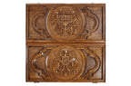 Handmade Wooden Two-Sided Backgammon Set with Armenian and Russian Coats of Arms, 60 cm - photo 2