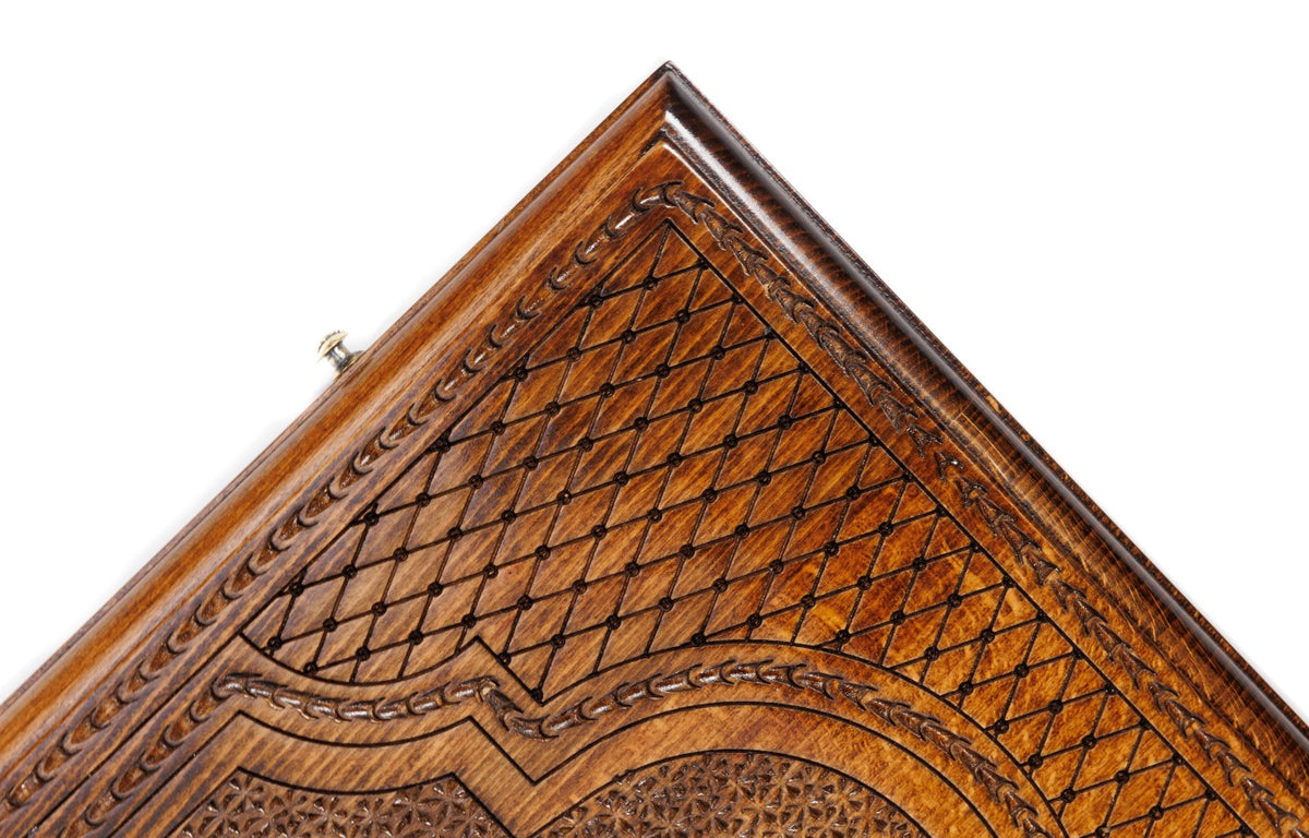 Handmade Wooden Backgammon Set with Garni Temple, 60 cm - photo 10