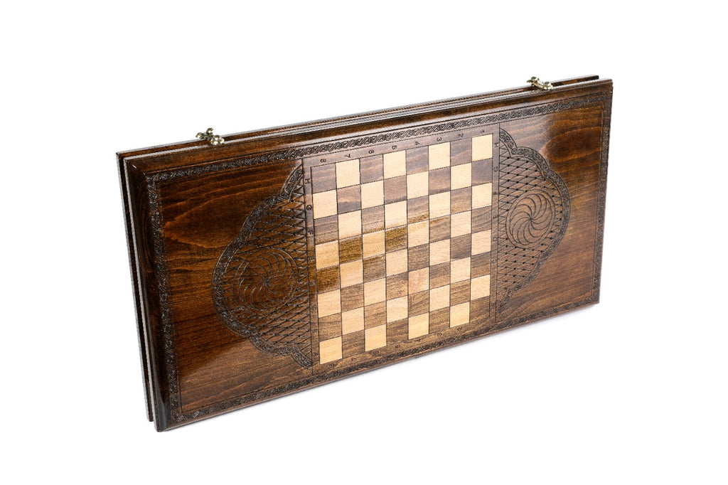 Handmade Wooden Backgammon Set with Mount Ararat, 60 cm - photo 4