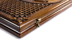 Handmade Wooden Backgammon Set with Horses and Braid Motifs, 60 cm - photo 7