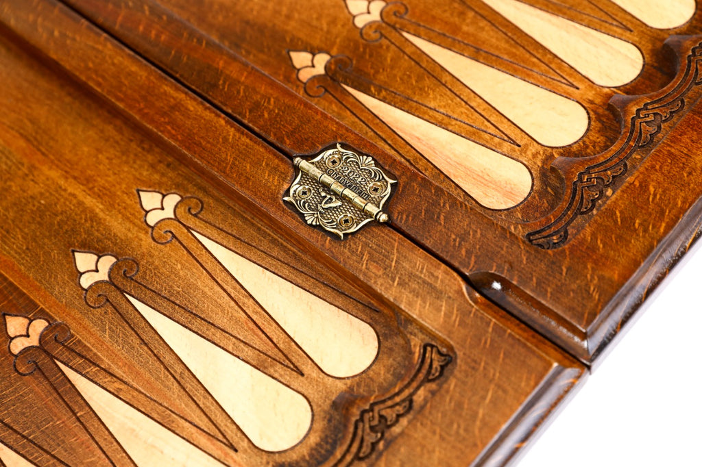 Handmade Wooden Backgammon Set with Horses and Braid Motifs, 60 cm - photo 10