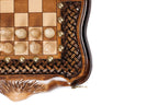 Handmade Walnut Chess and Backgammon Set with Ornamental Braid Pattern and Ararat Outline, 30 cm - photo 8
