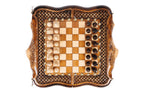 Handmade Walnut Chess and Backgammon Set with Ornamental Braid Pattern and Ararat Outline, 30 cm - photo 9
