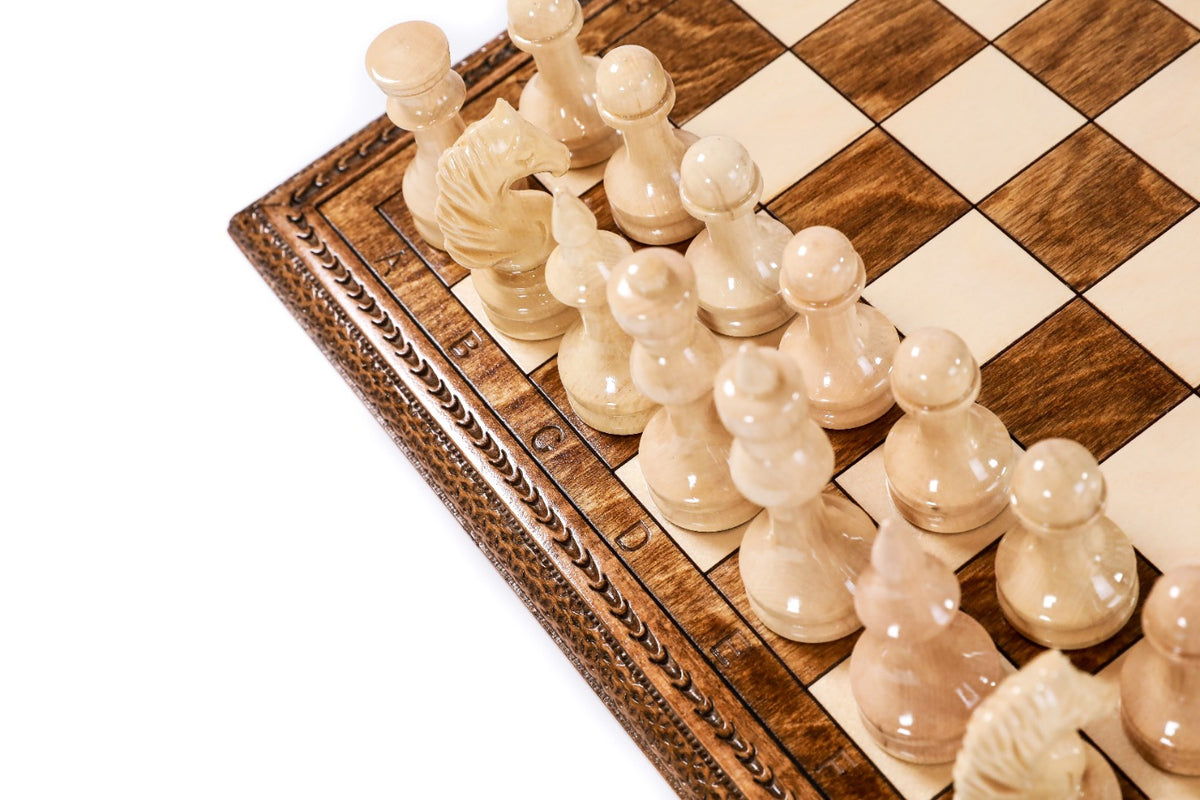 Handmade Wooden Box-Style Chess Set, 30 cm - photo 10