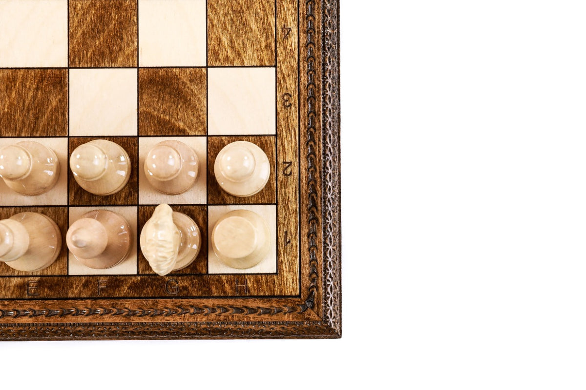 Handmade Wooden Box-Style Chess Set, 30 cm - photo 12