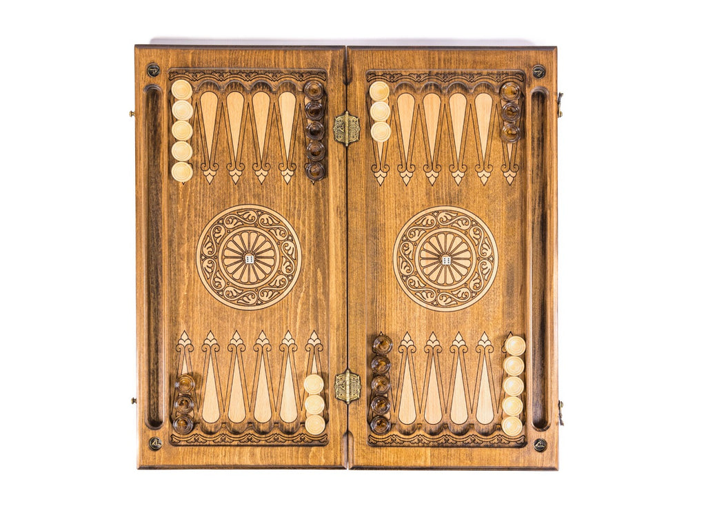Handmade Wooden Backgammon Set with Armenian Ornament, 60 cm - photo 12