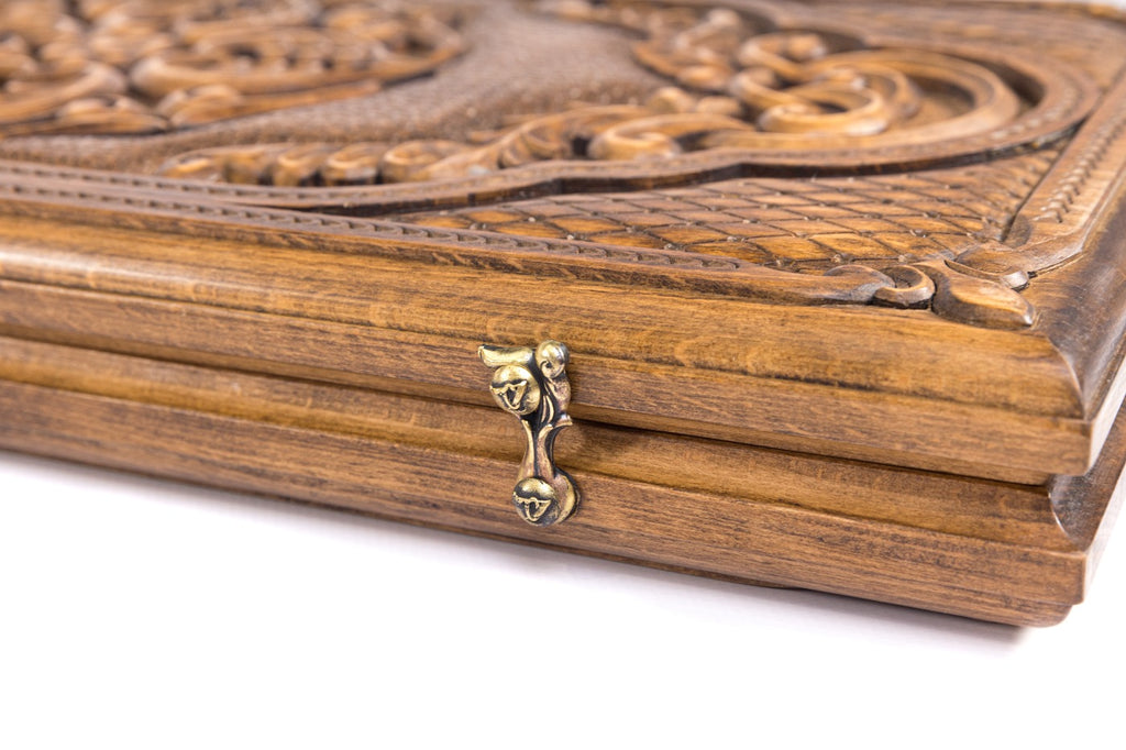 Handmade Wooden Backgammon Set with Armenian Ornament, 60 cm - photo 9