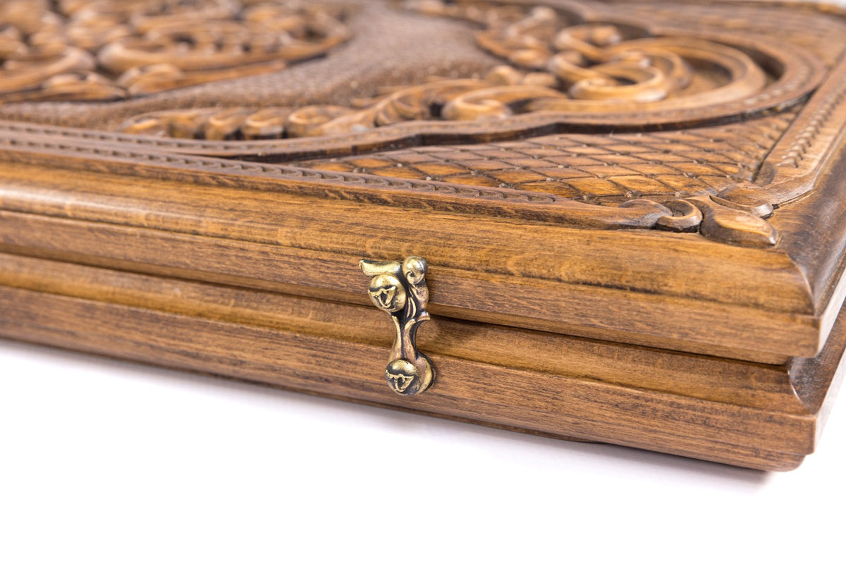 Handmade Wooden Backgammon Set with Armenian Ornament, 60 cm - photo 9