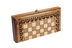 Handmade Walnut Chess and Backgammon Set with Ornamental Braid Pattern, 30 cm - photo 4