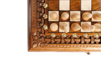 Handmade Walnut Chess and Backgammon Set with Ornamental Braid Pattern, 30 cm - photo 10