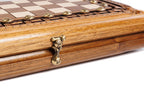 Handmade Walnut Chess and Backgammon Set with Ornamental Braid Pattern, 30 cm - photo 11