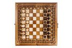 Handmade Walnut Chess and Backgammon Set with Ornamental Braid Pattern, 30 cm - photo 12