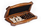 Handmade Wooden Chess Set with Contour Outline, 30 cm - photo 3
