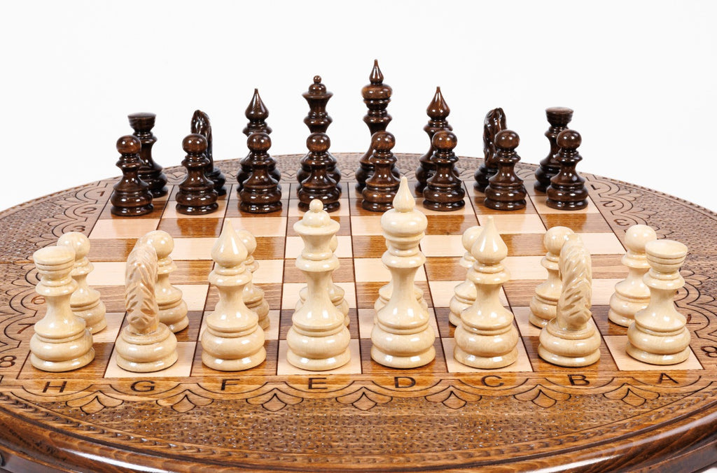Handmade Wooden Circular Chess Set, 50 cm - photo 5