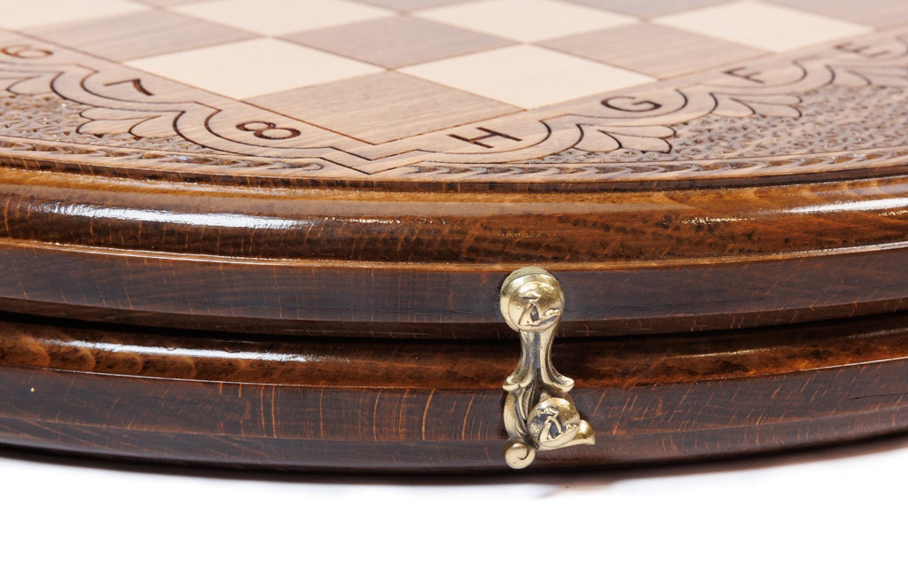 Handmade Wooden Circular Chess Set, 50 cm - photo 8