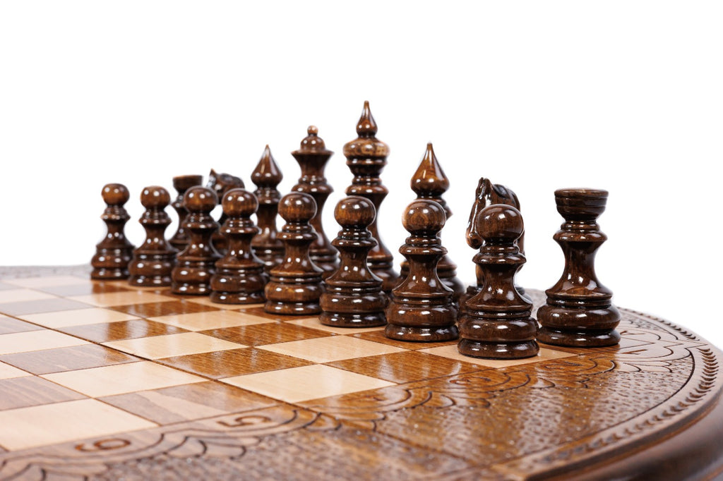 Handmade Wooden Circular Chess Set, 50 cm - photo 10
