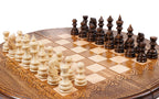 Handmade Wooden Circular Chess Set, 50 cm - photo 2