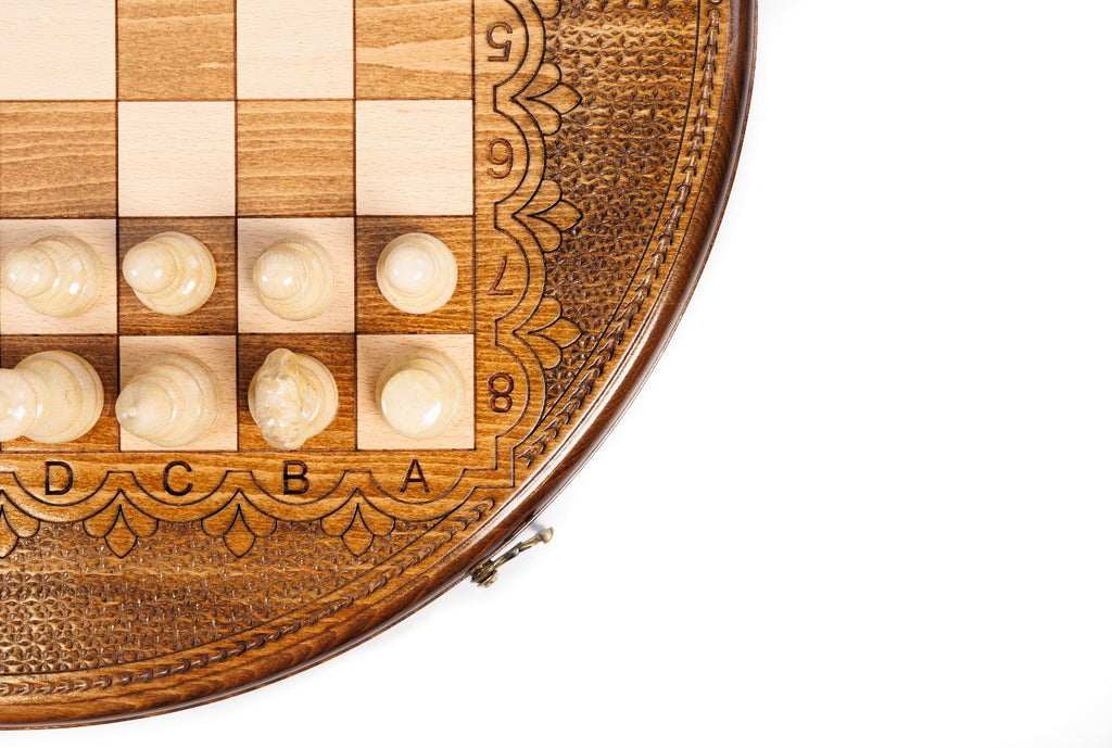 Handmade Wooden Circular Chess Set, 50 cm - photo 11
