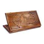 Handmade Wooden Backgammon Set with Lalesh Temple, 60 cm (Model 11614)