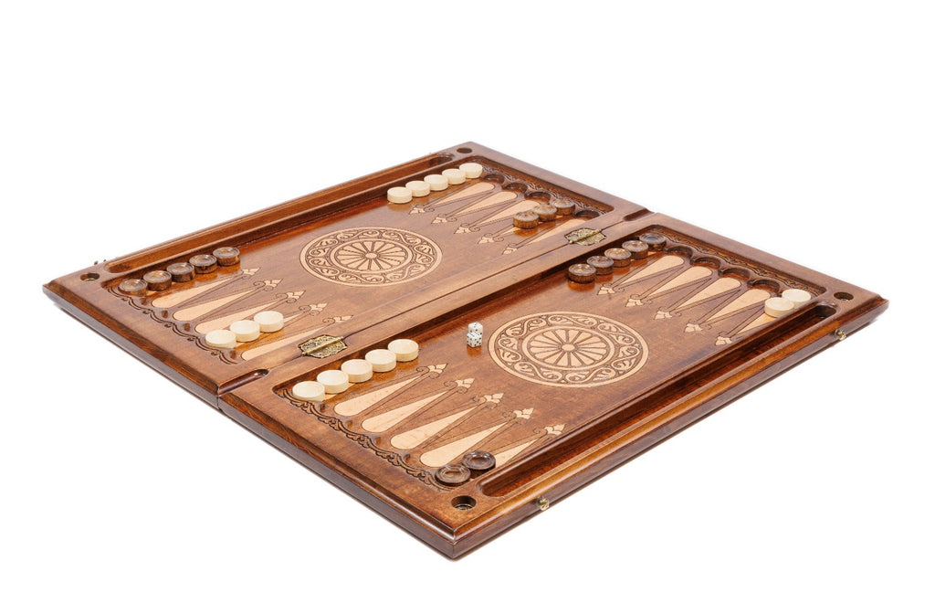 Handmade Wooden Backgammon Set with Lalesh Temple, 60 cm - photo 3