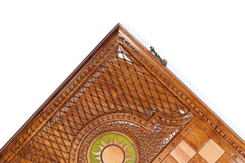 Handmade Wooden Backgammon Set with Lalesh Temple, 60 cm - photo 7