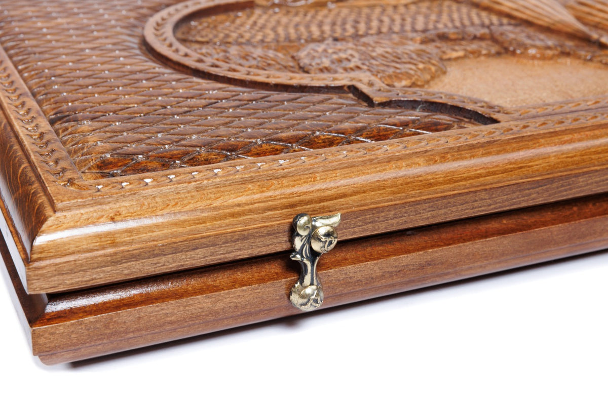 Handmade Wooden Backgammon Set with Lalesh Temple, 60 cm - photo 10