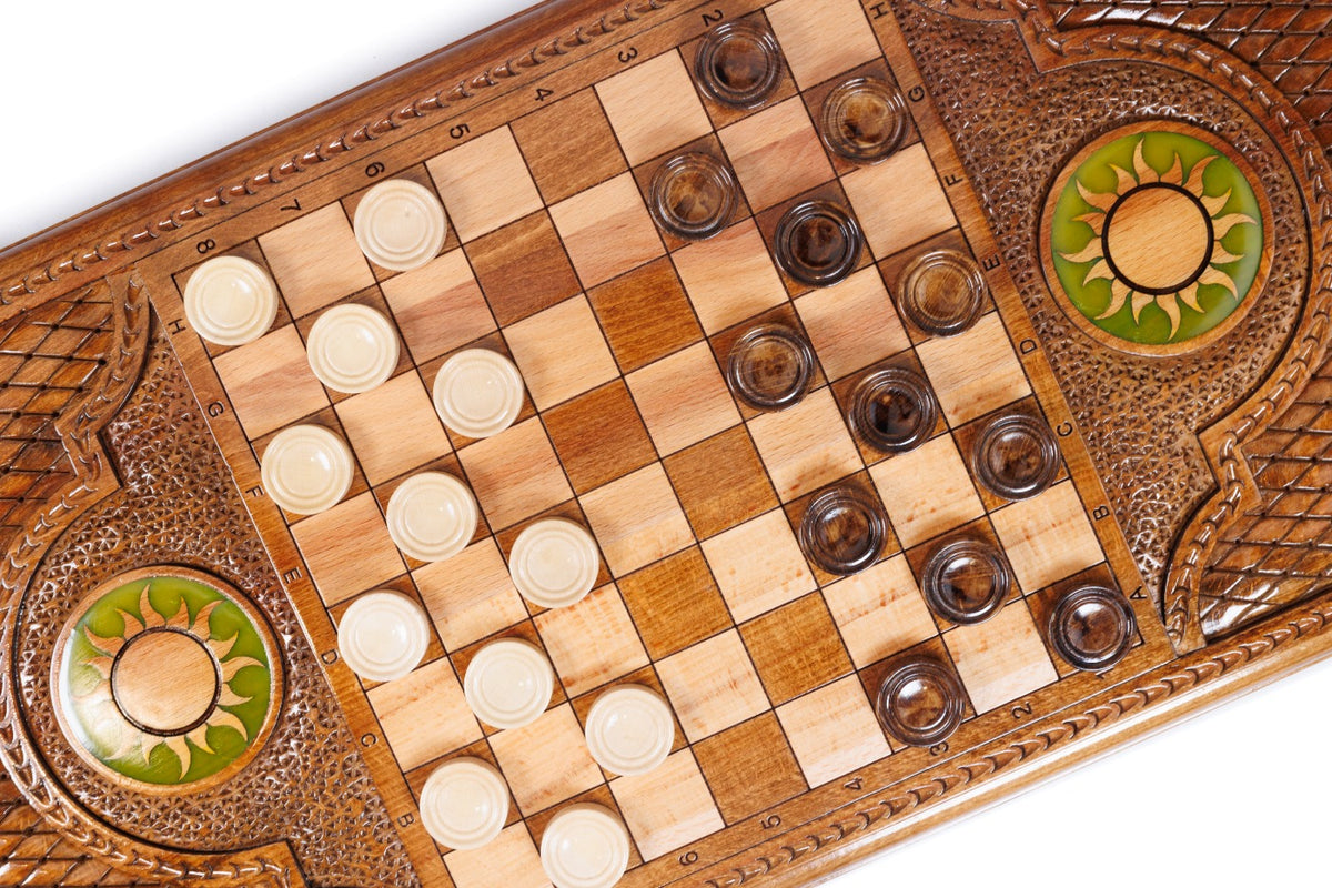Handmade Wooden Backgammon Set with Lalesh Temple, 60 cm - photo 12
