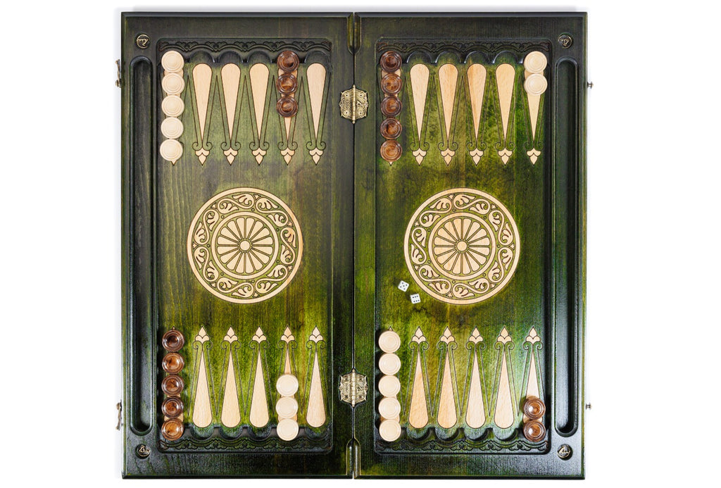 Handmade Wooden Backgammon Set, Classic Board, 60 cm - photo 11