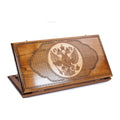 Handmade Wooden Backgammon Set with Russian Coat of Arms, 60 cm (Model 11607)