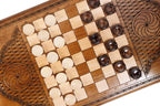 Handmade Wooden Backgammon Set with Russian Coat of Arms, 60 cm - photo 10