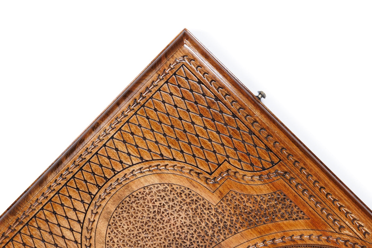 Handmade Wooden Two-Sided Backgammon Set with Artsakh Monument and Gandzasar, 60 cm - photo 12